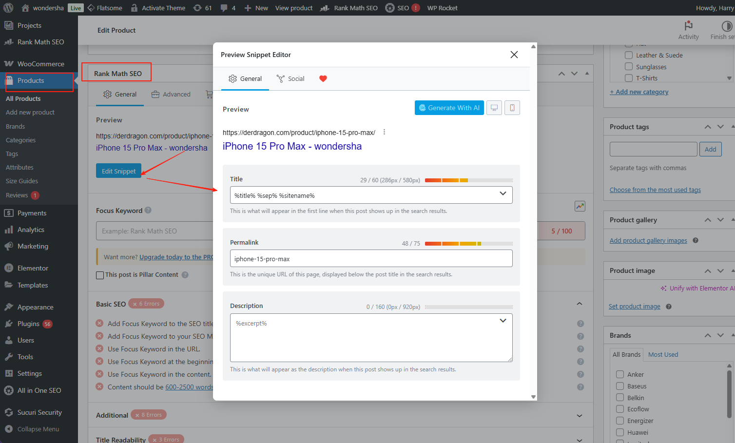 图片[4]-用 Rank Math 自动优化 WoodMart 产品页面 SEO