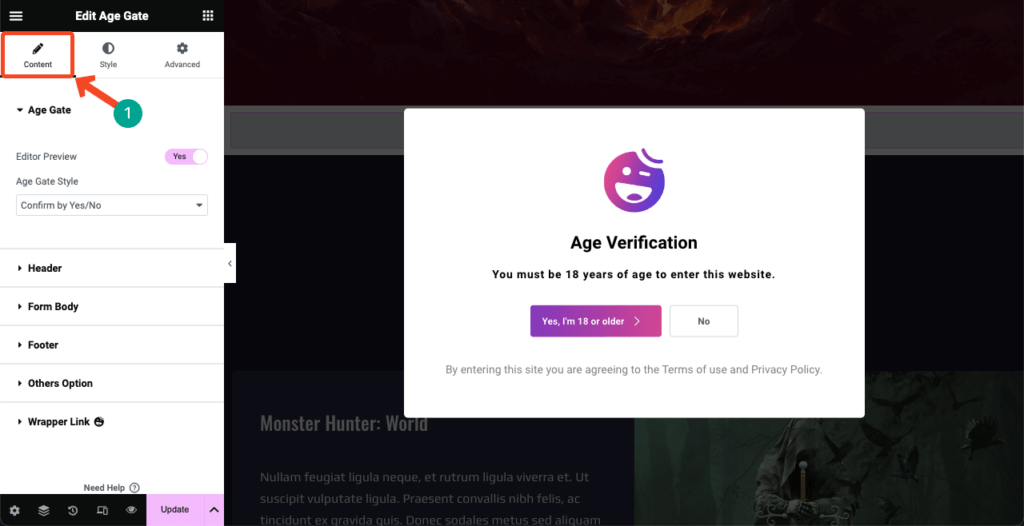 Image [7]-Elementor Tutorial: Adding Age Verification to WordPress