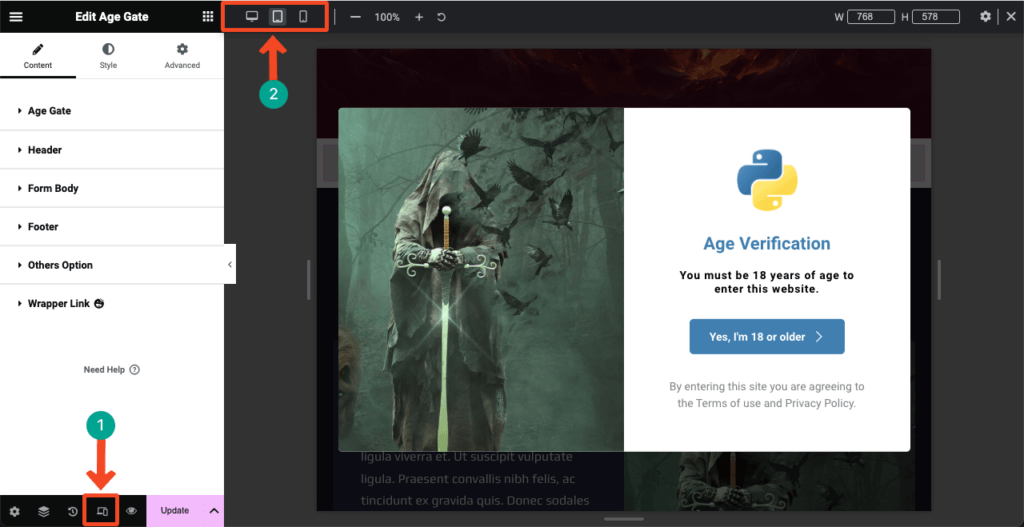Image [18]-Elementor Tutorial: Adding Age Verification to WordPress