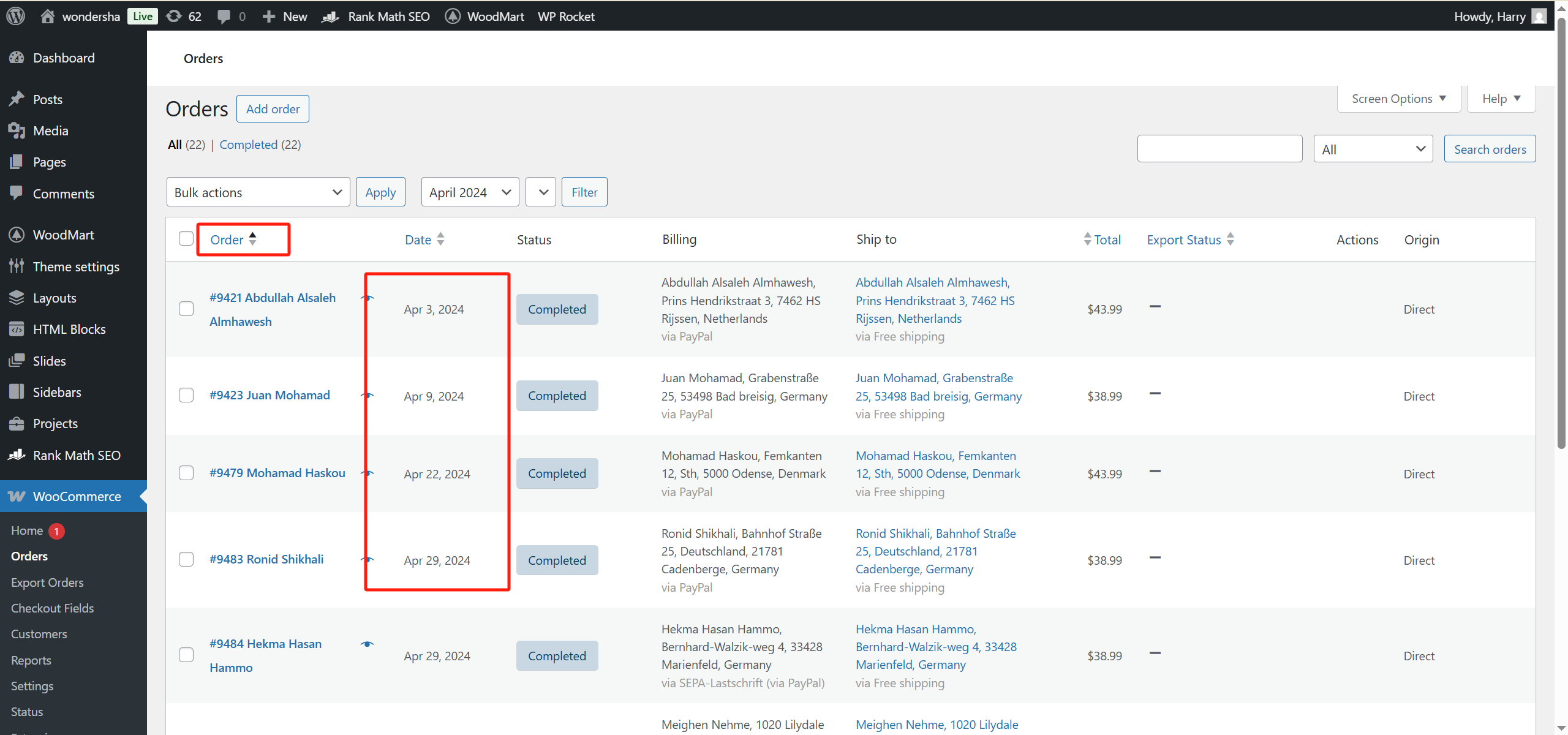 Image [6] - Comment gérer l'historique et l'exportation des commandes après l'activation de WooCommerce : un guide pratique pour améliorer l'efficacité opérationnelle