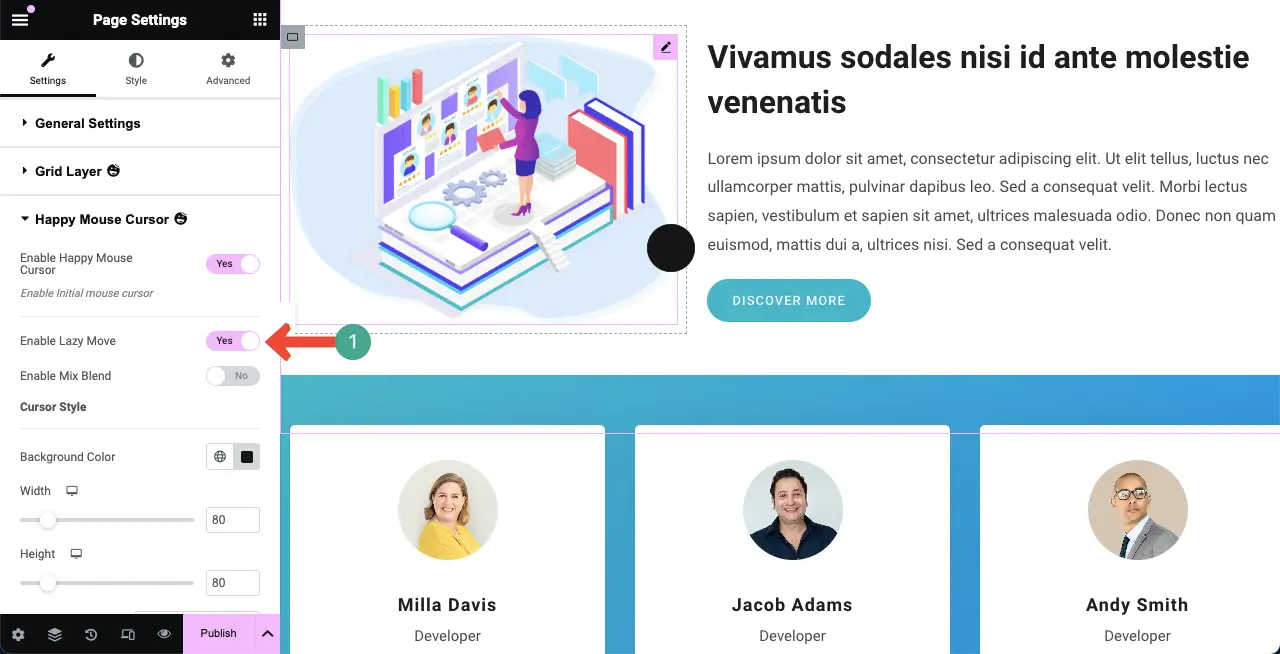 图片[3]-Elementor 鼠标悬停光标效果完整指南