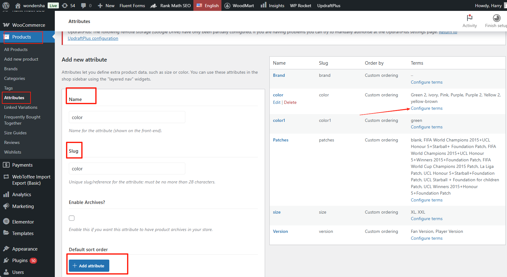 图片[4]-WoodMart多属性商品设置与颜色图像切换教程