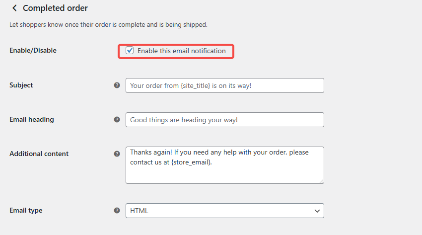 Imagen [8] - WooCommerce Descargar Confirmación de Producto Email Auto Enviar Guía de Configuración