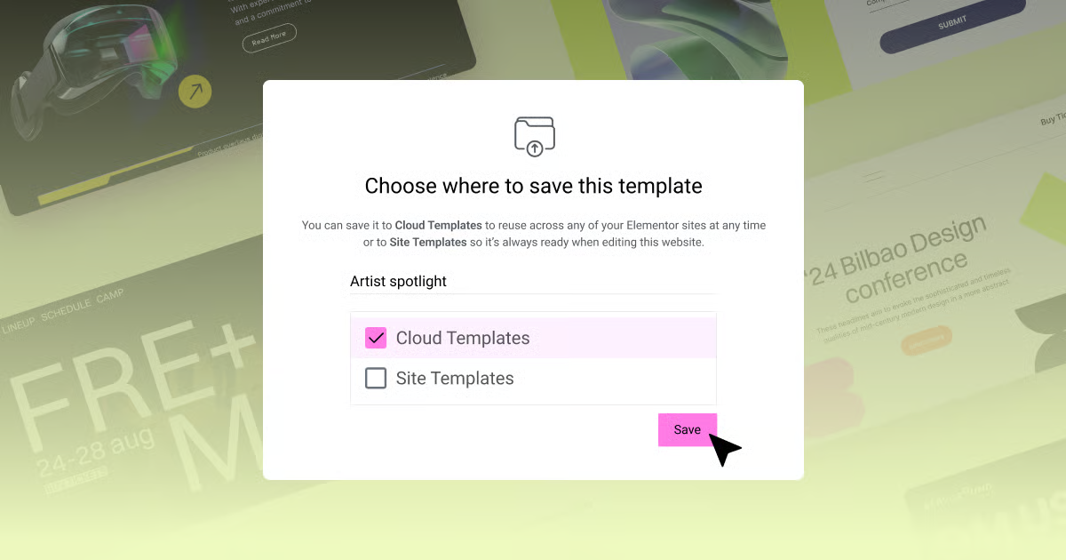 图片[2]-Elementor Cloud Templates：一次创建，多站调用的模板革命