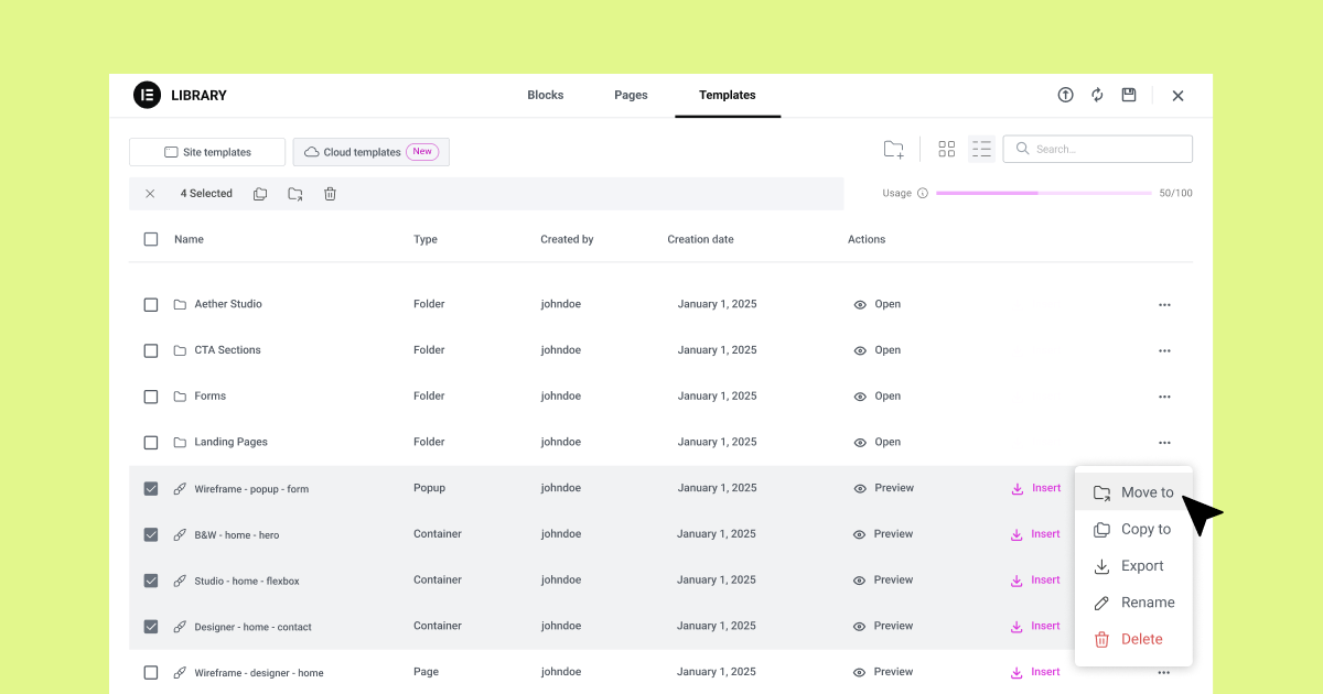 图片[5]-Elementor Cloud Templates：一次创建，多站调用的模板革命