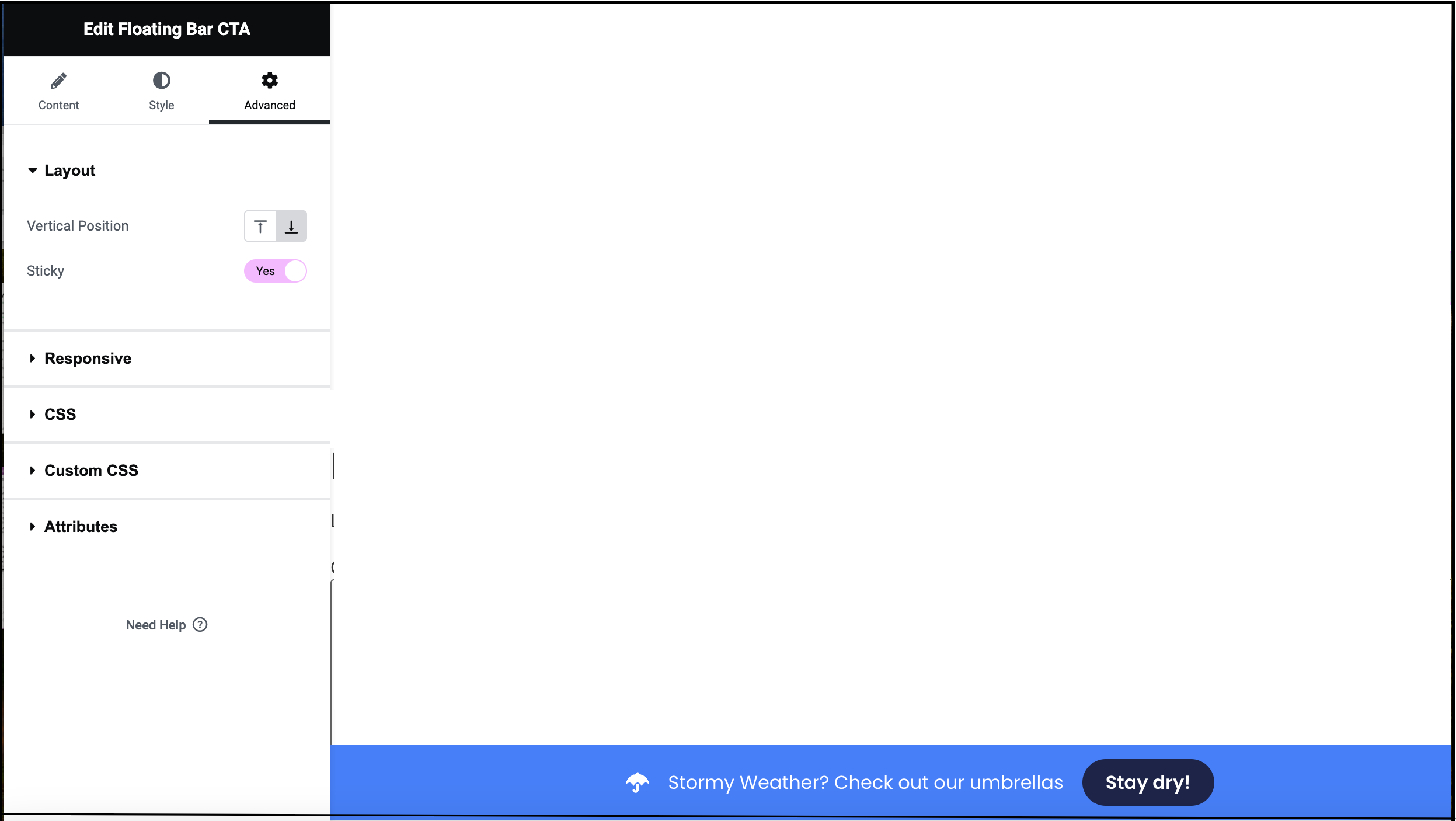 图片[17]-Elementor 中添加 Floating Bar 浮动栏的完整指南