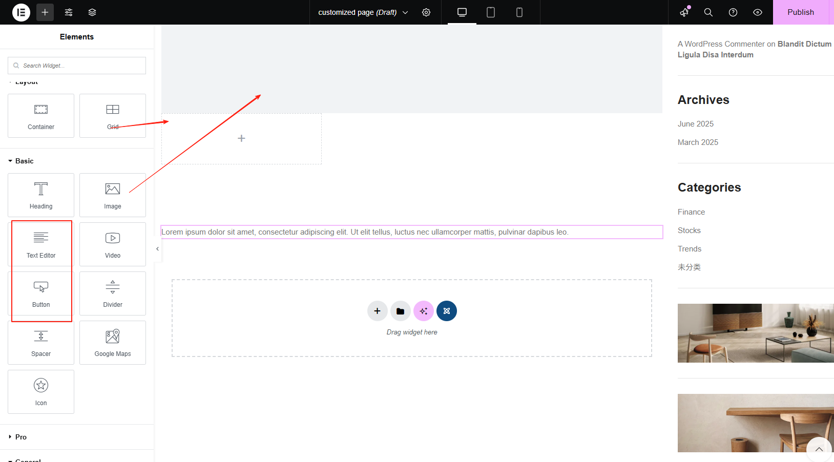 Imagen [6] - Cómo crear diseños de página personalizados en WordPress con Elementor