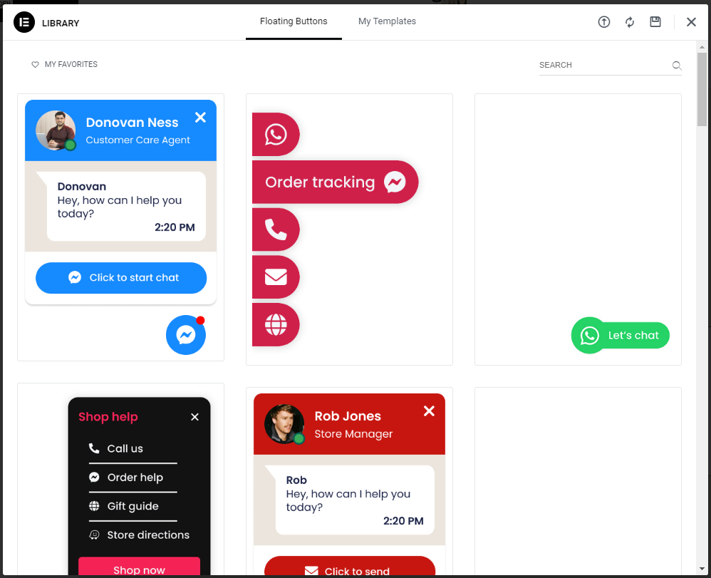 Imagen [5] - Método completo para añadir botones flotantes a WordPress (plantilla Elementor)