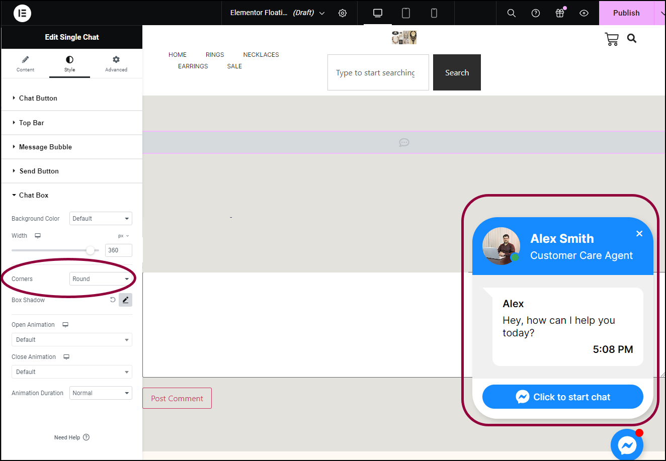Imagen [14] - Método completo para añadir botones flotantes a WordPress (plantillas Elementor)
