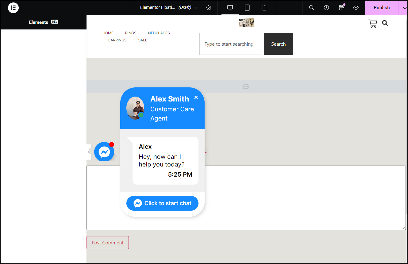 Imagen [16] - Método completo para añadir botones flotantes a WordPress (plantilla Elementor)