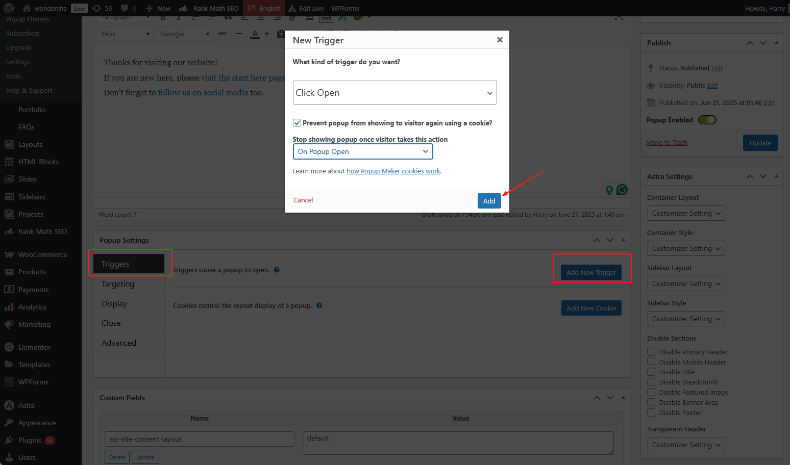 Imagen [3] - Guía de plantillas gratuitas de Elementor para añadir popups, formularios e imágenes rotativas