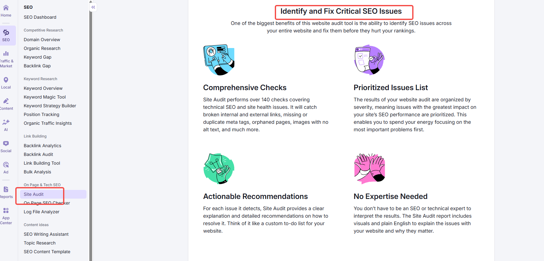 Imagen [6] - Cómo completar eficazmente el SEO de su sitio web durante la prueba gratuita de SEMrush