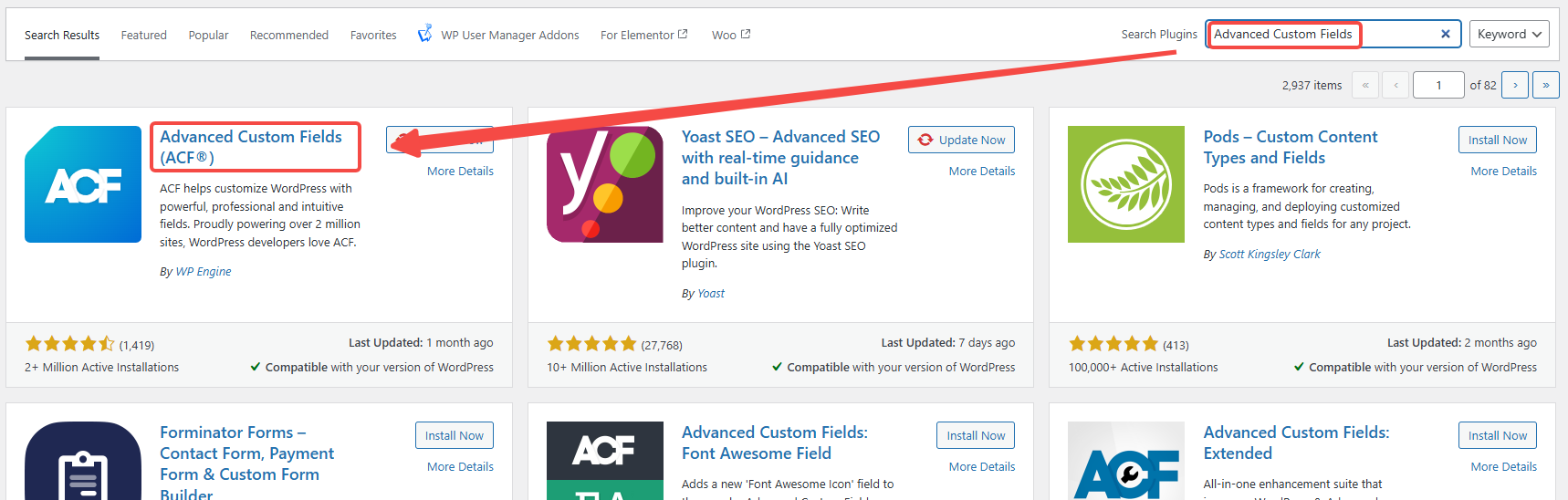 画像[4] - ACFプラグインを使用してWordPressウェブサイトにカスタムフィールドを追加する方法（ゼロベースチュートリアル）