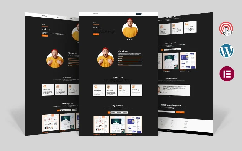 图片[1]-如何使用免费 Elementor 模板制作个人作品集