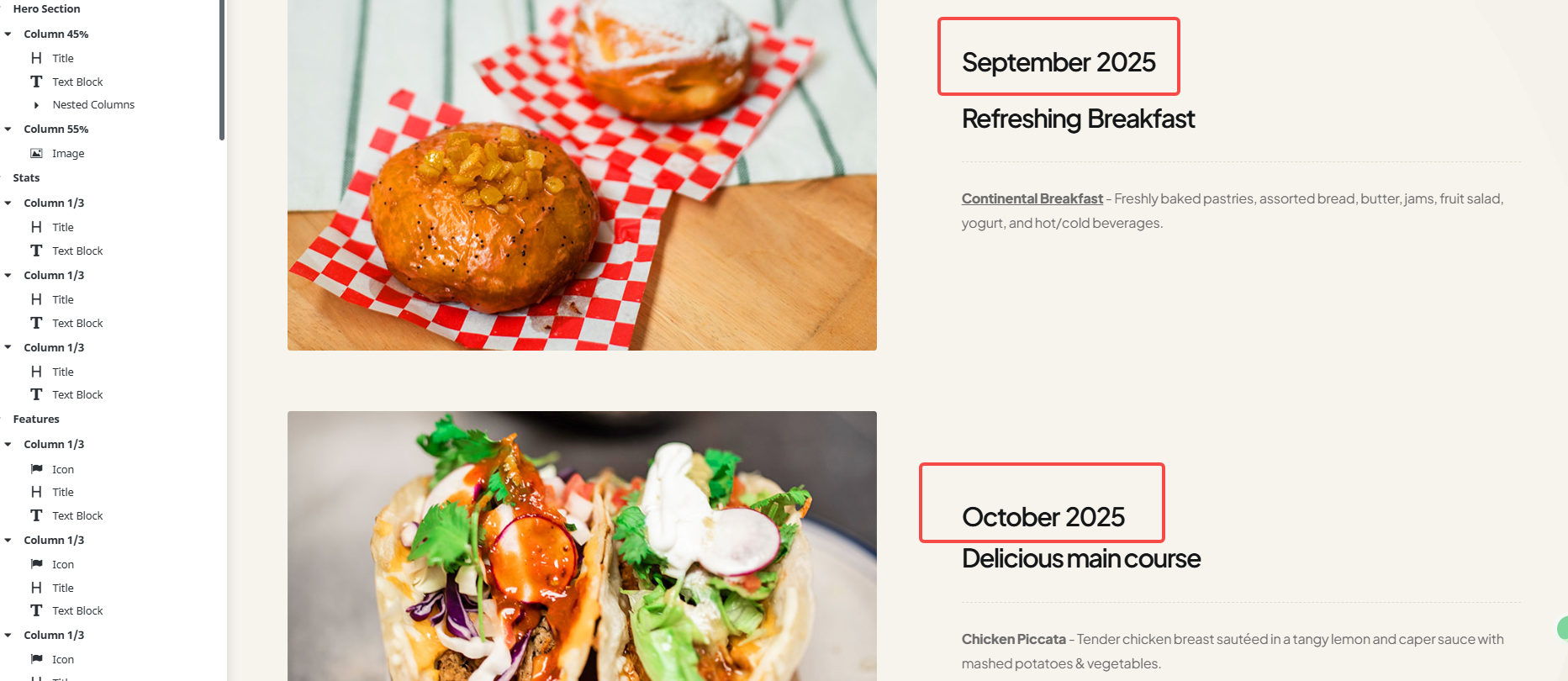 Image [5] - How to show food product upload history with Avada timeline?