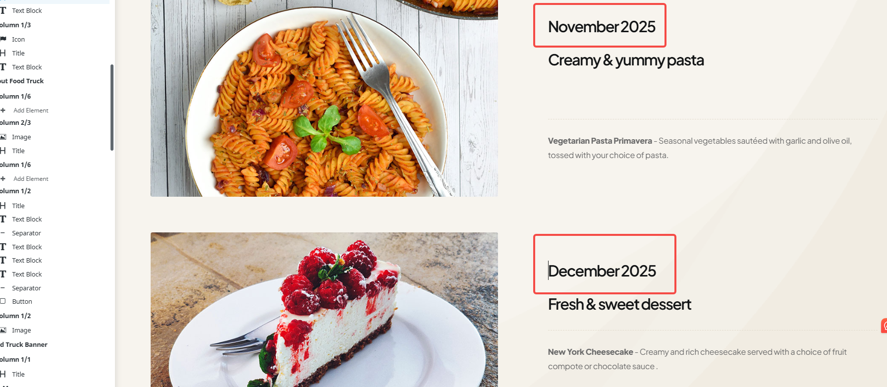 Image [6] - How to show food product upload history with Avada timeline?