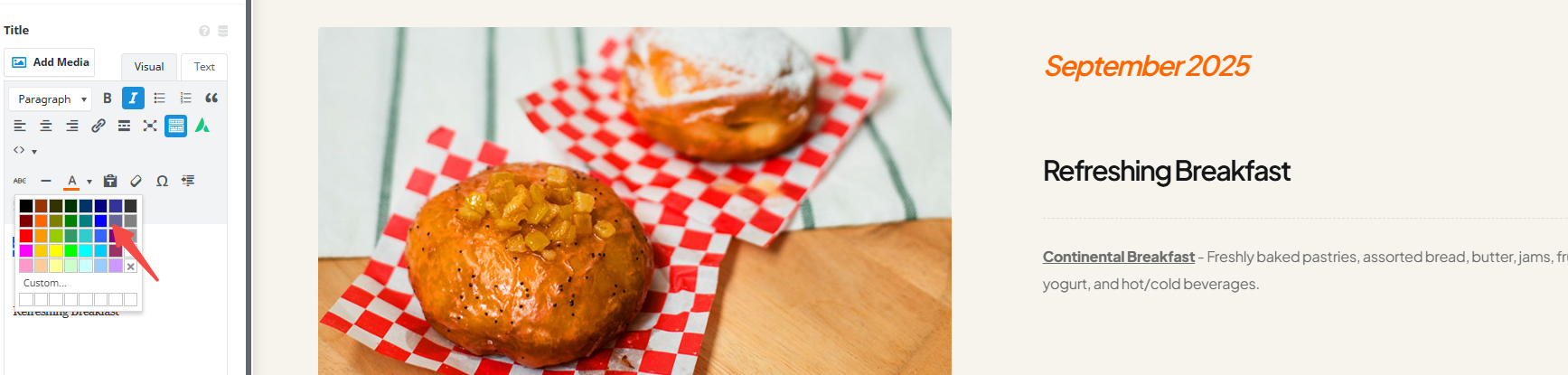 Image [8] - How to show food product upload history with Avada timeline?