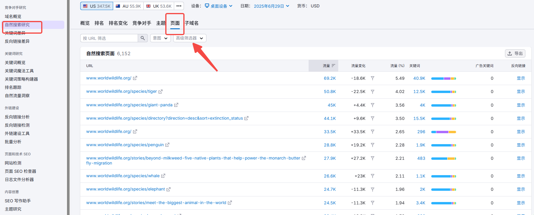 Image [7] - Comment utiliser SEMrush pour rechercher des stratégies de référencement pour les sites Shopify autonomes.