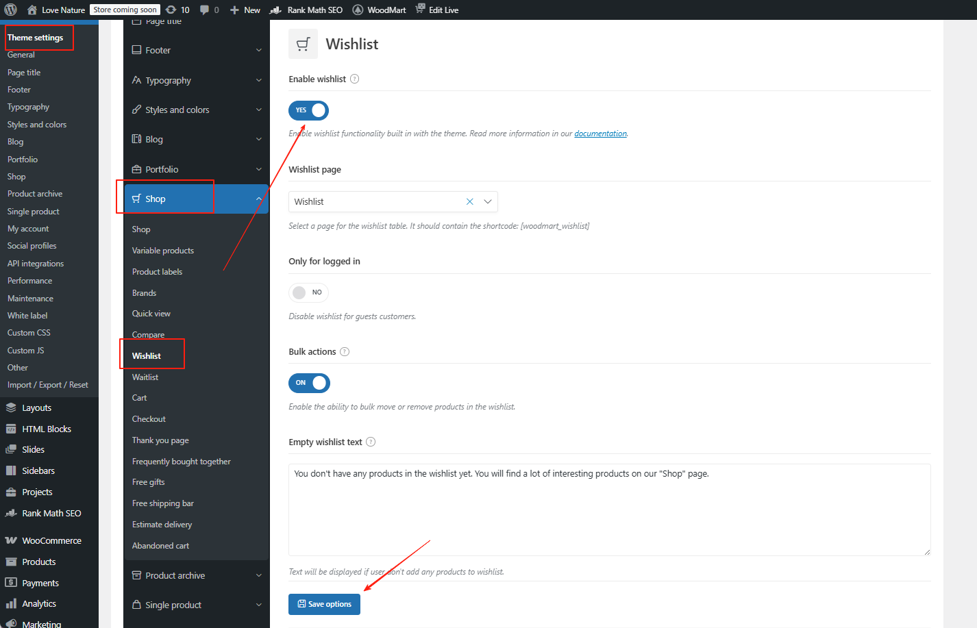 Image [2] - How do I enable the Wish List feature in WoodMart?
