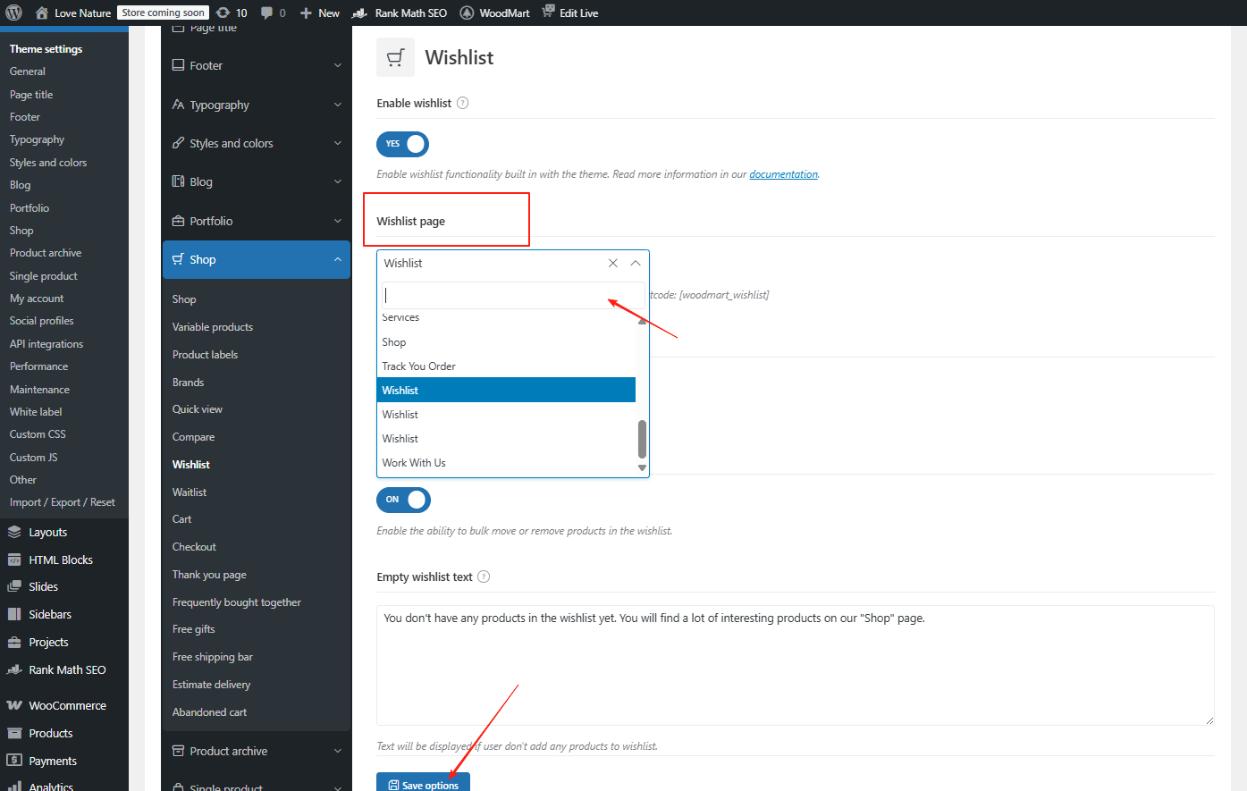 Image [4] - How do I enable the Wish List feature in WoodMart?