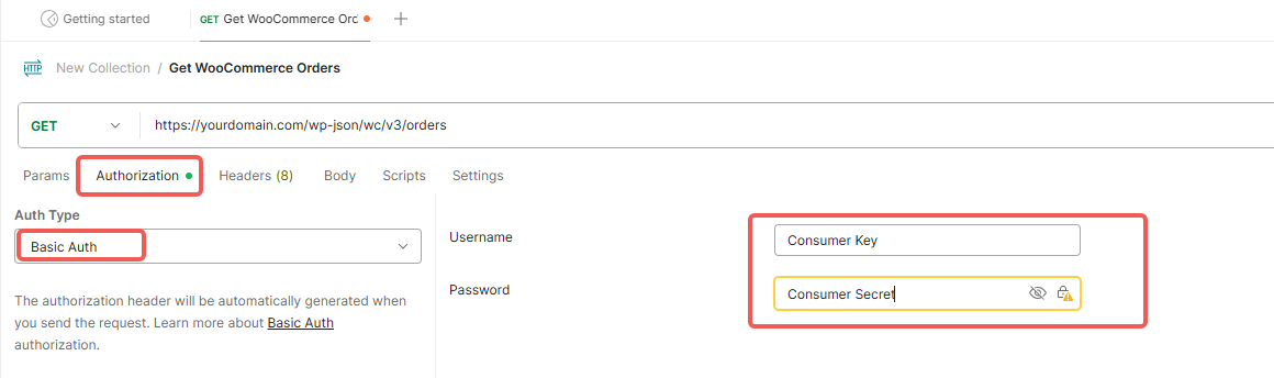 Imagen [7] - Cómo obtener la lista de pedidos usando la API de WooCommerce