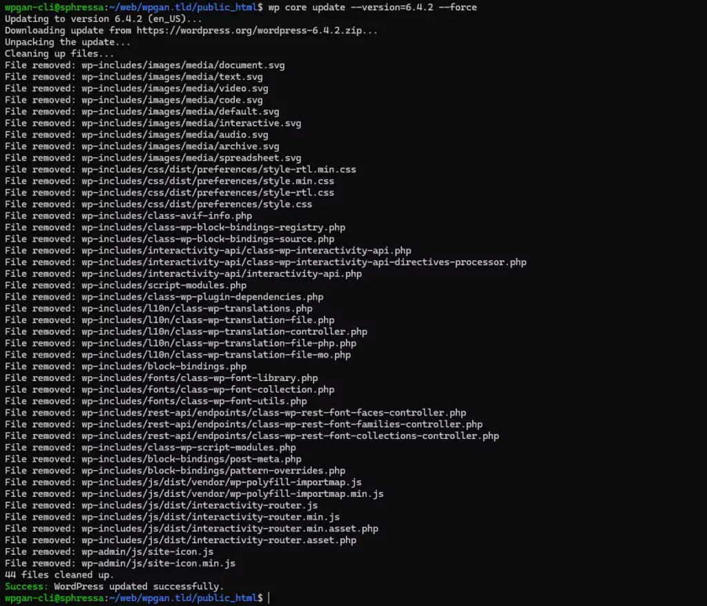 图片[5]-如何使用 WP-CLI 降级 WordPress 版本