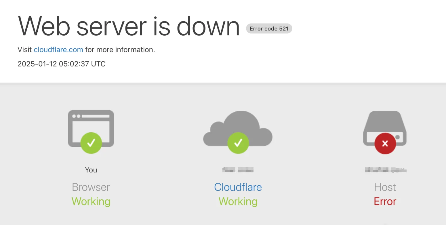 Image [1]-Comment résoudre l'erreur 521 avec l'outil de débogage de Cloudflare