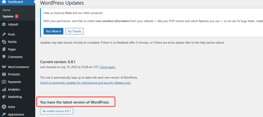 Illustration [4]- Site web de l'installation SEO de Yoast vide ou erreur 500 Cause et traitement