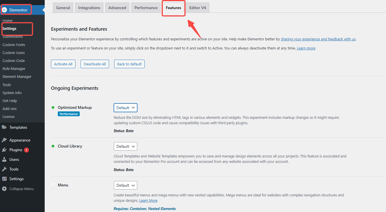 Image [2] - Does using Elementor Optimized Markup break page layout? Full Explanation and Enablement Recommendations