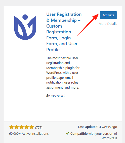 Image [2]-Création d'un formulaire d'inscription dédié : User Registration Plugin Tutorial