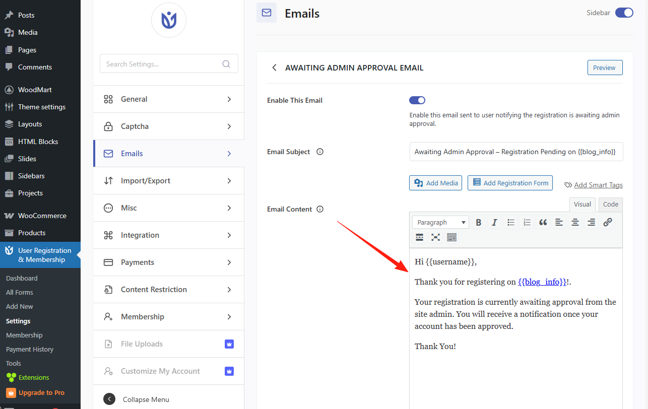 Image [10]-Création d'un formulaire d'inscription dédié : User Registration Plugin Tutorial