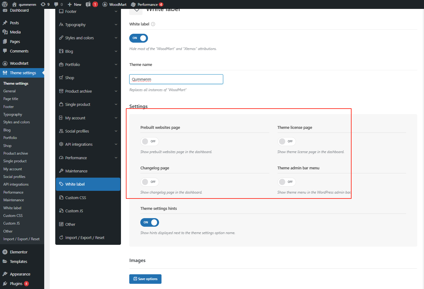 图片[7]-WoodMart白标功能教程：自定义品牌化WordPress后台
