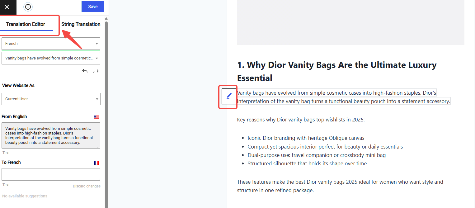 Imagen [6] - 5 consejos útiles de TranslatePress: Traducción visual sencilla de sitios web multilingües en WordPress