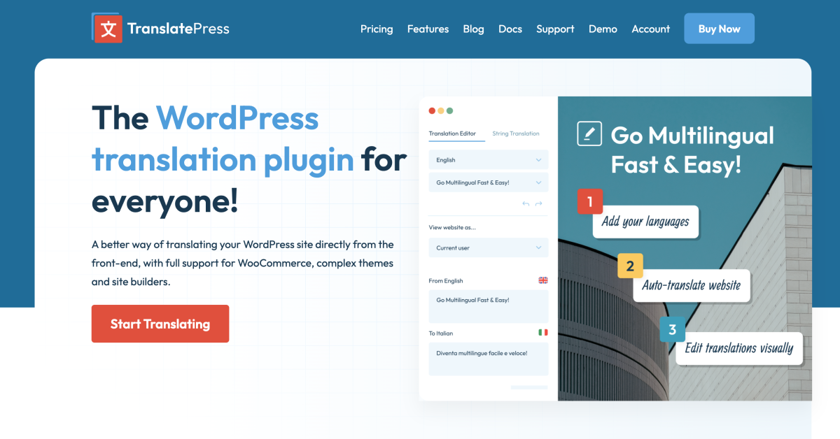 5 consejos útiles de TranslatePress para facilitar la traducción visual de sitios web multilingües en WordPress