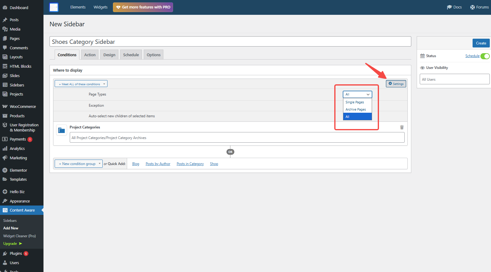Image [7]-WoodMart Tutoriel de mise en place d'une barre latérale conditionnelle : Contrôle facile de la page avec des plugins