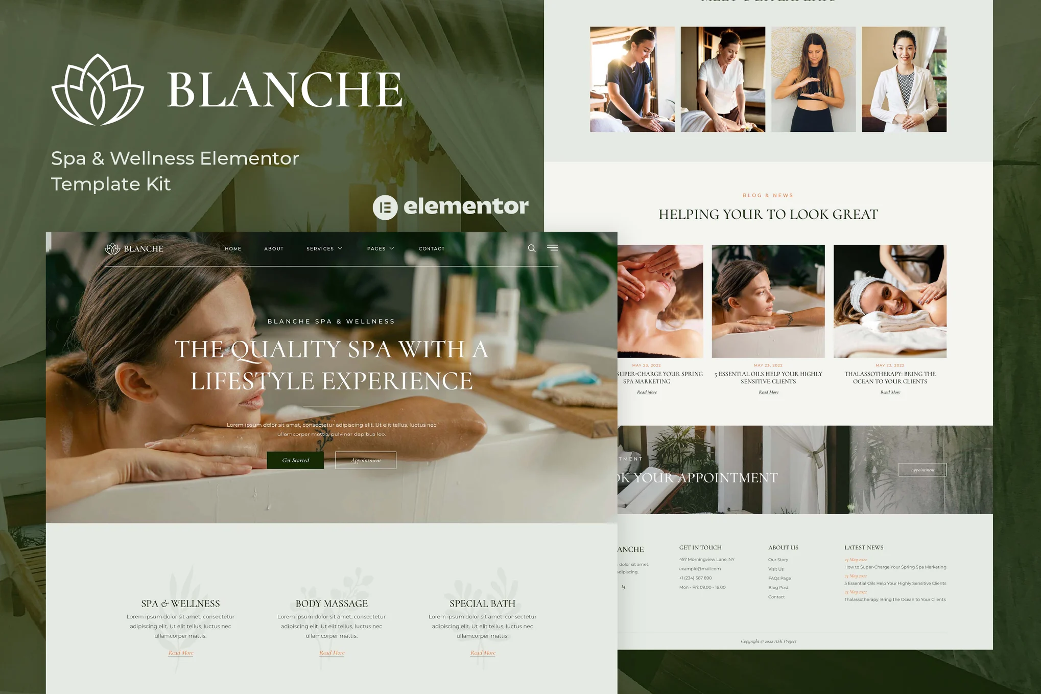 Blanche - Spa & Wellness Elementor Template Kit - Photon Flux Network | Professional WordPress Repair Service, Global Reach, Fast Response