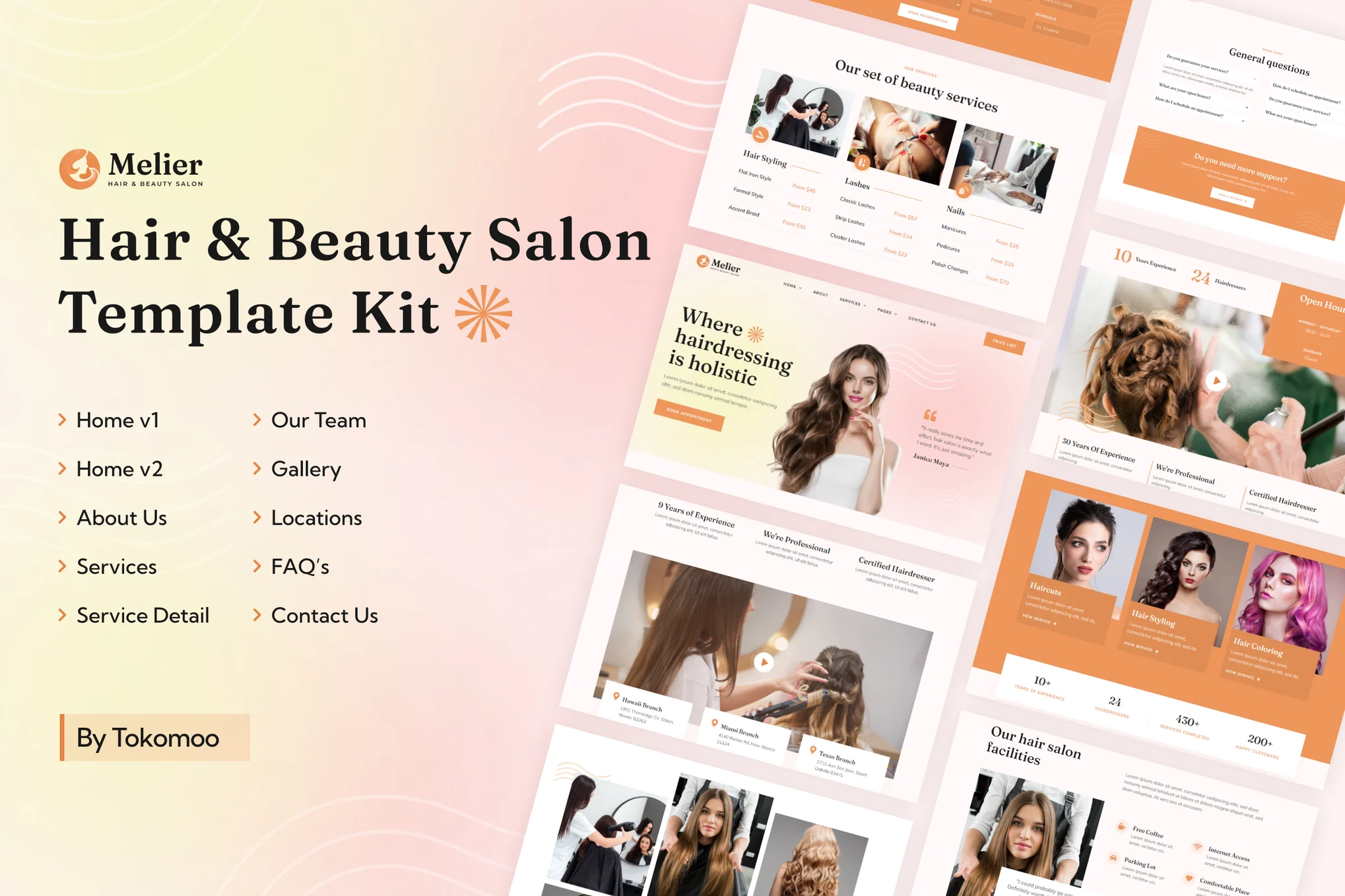 Melier - Hairdressers & Salons Elementor Template Suite - Photon Flux | Professional WordPress repair service, worldwide, fast response