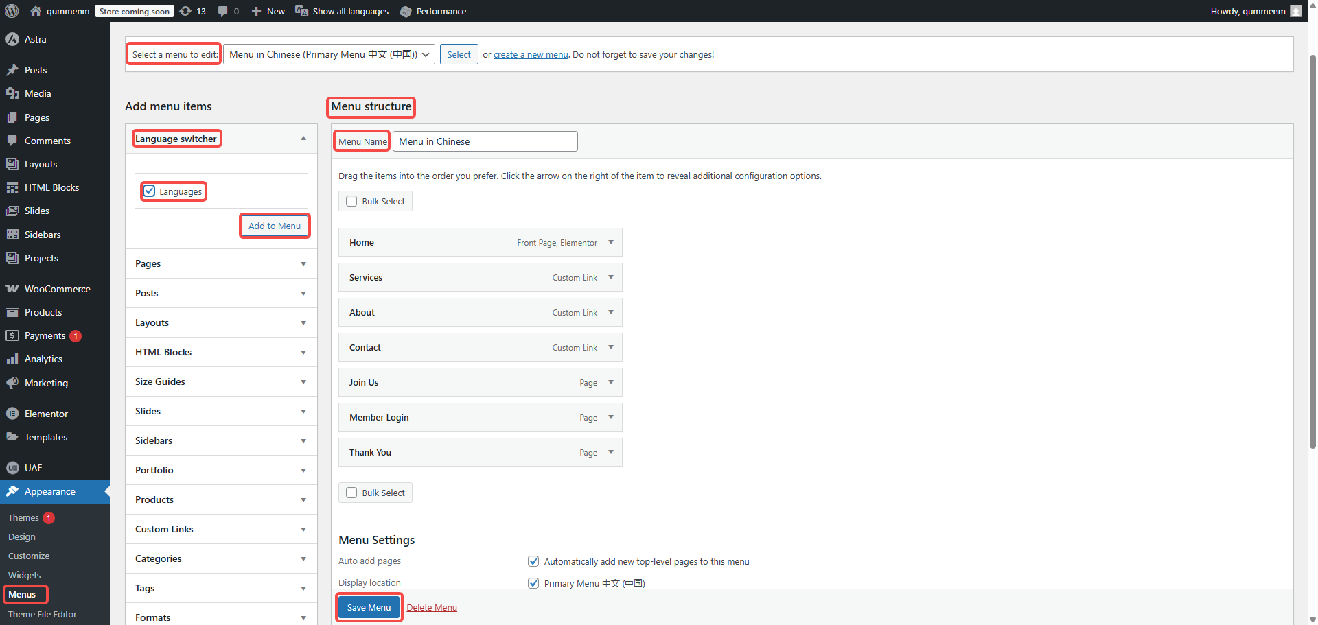 Image [13] - Comment utiliser Elementor avec Polylang pour mettre en place un site web WordPress multilingue