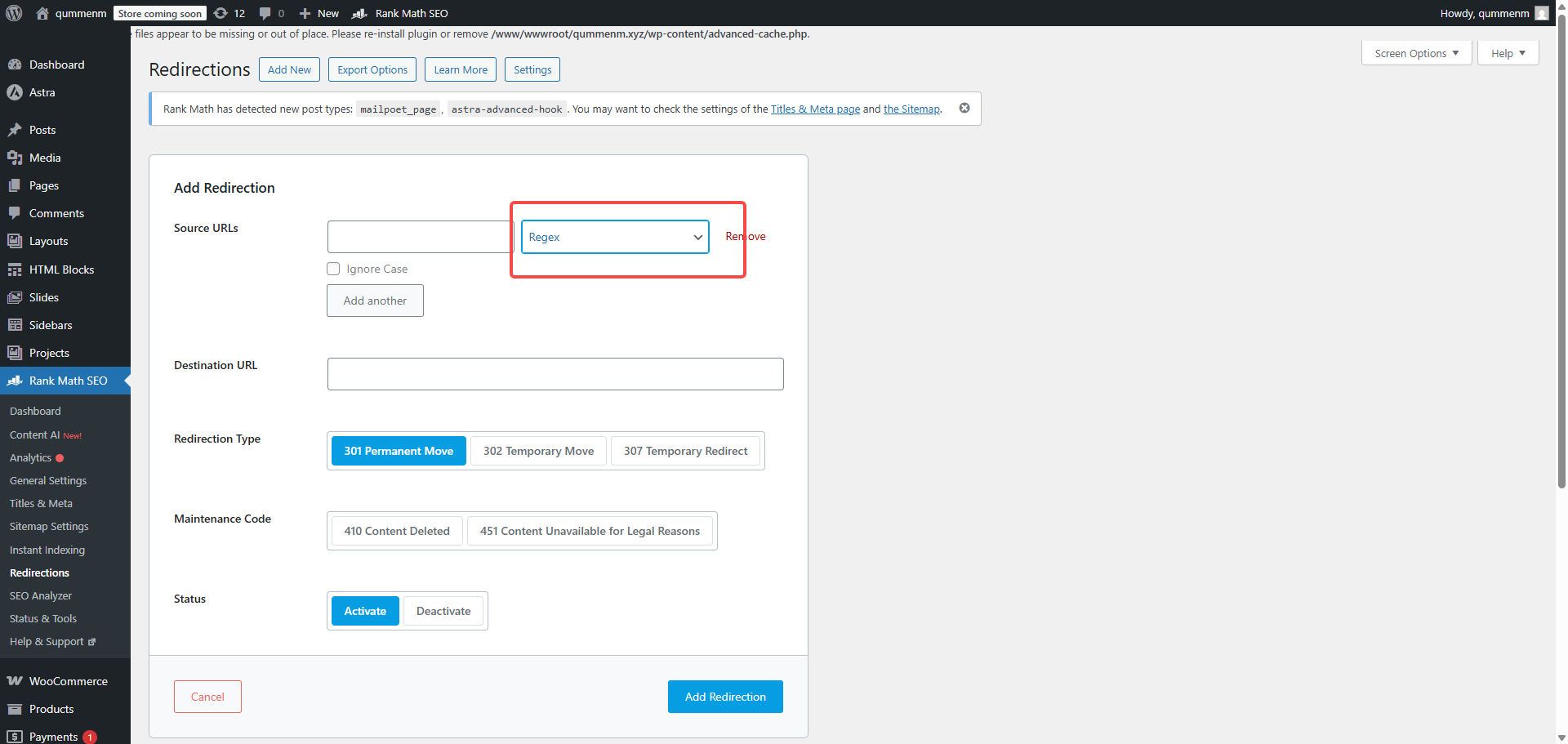 Image [7] - Mise en place tardive, trafic perdu ? La bonne façon de corriger 301 avec Rank Math