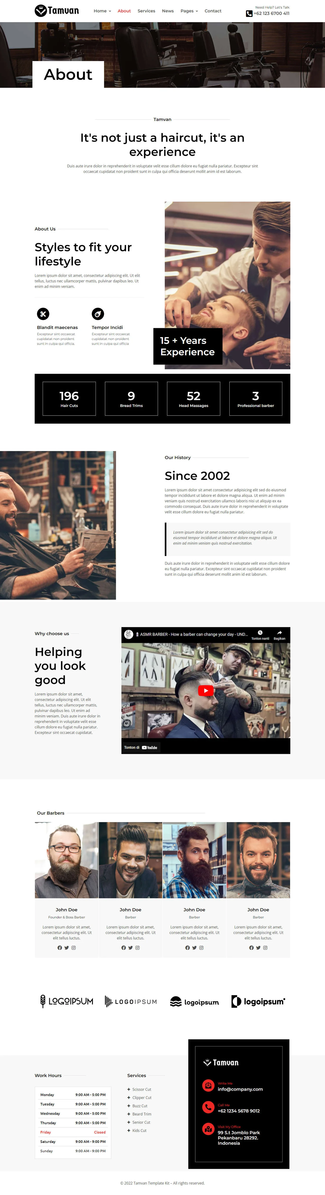 Imagen [1]-Tamvan - Hairdresser Elementor Template Kit - Photon Fluctuation Network | Servicio profesional de reparación de WordPress, alcance global, respuesta rápida