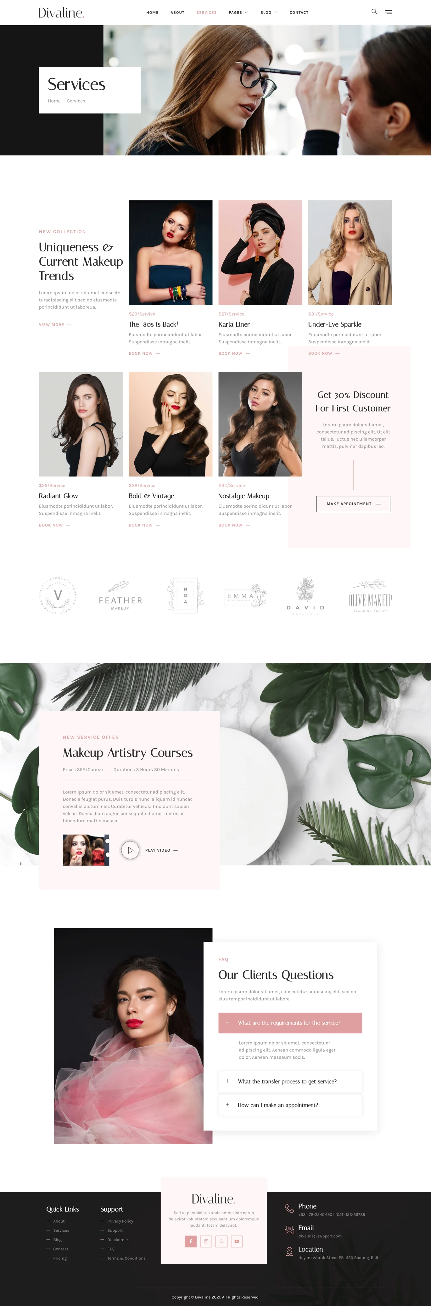图片[2]-Divaline – 化妆师、模特与美容 Elementor 模板套件-光子波动网 | 专业WordPress修复服务，全球范围，快速响应