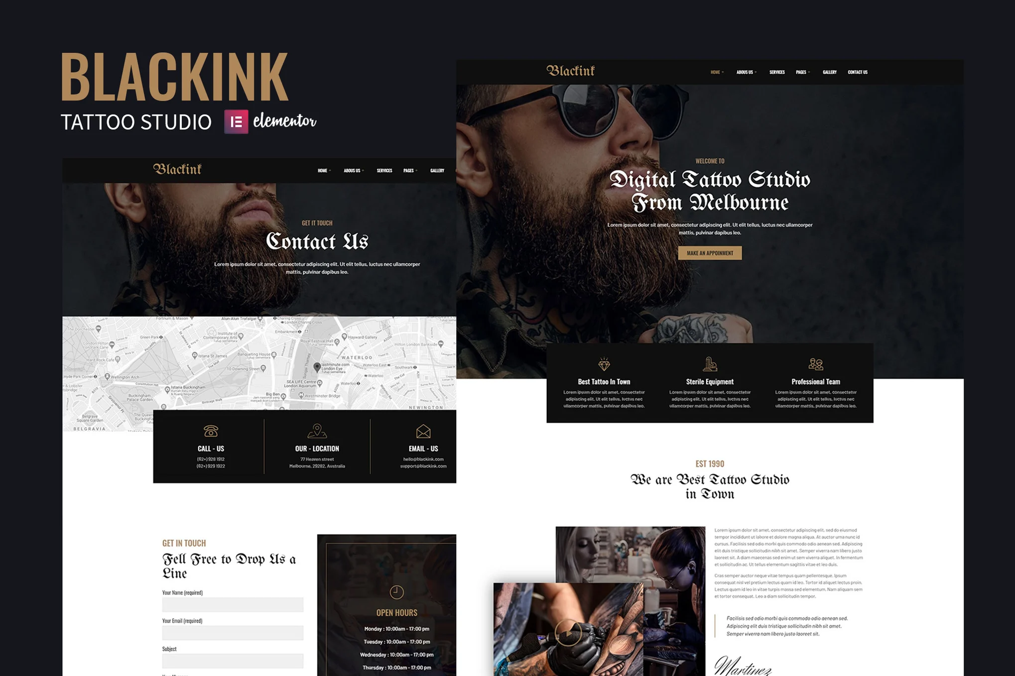 Blackink - Tattoo Studio Elementor Template Kit - photonwave.com|プロのWordPress修理サービス、グローバルリーチ、迅速な対応