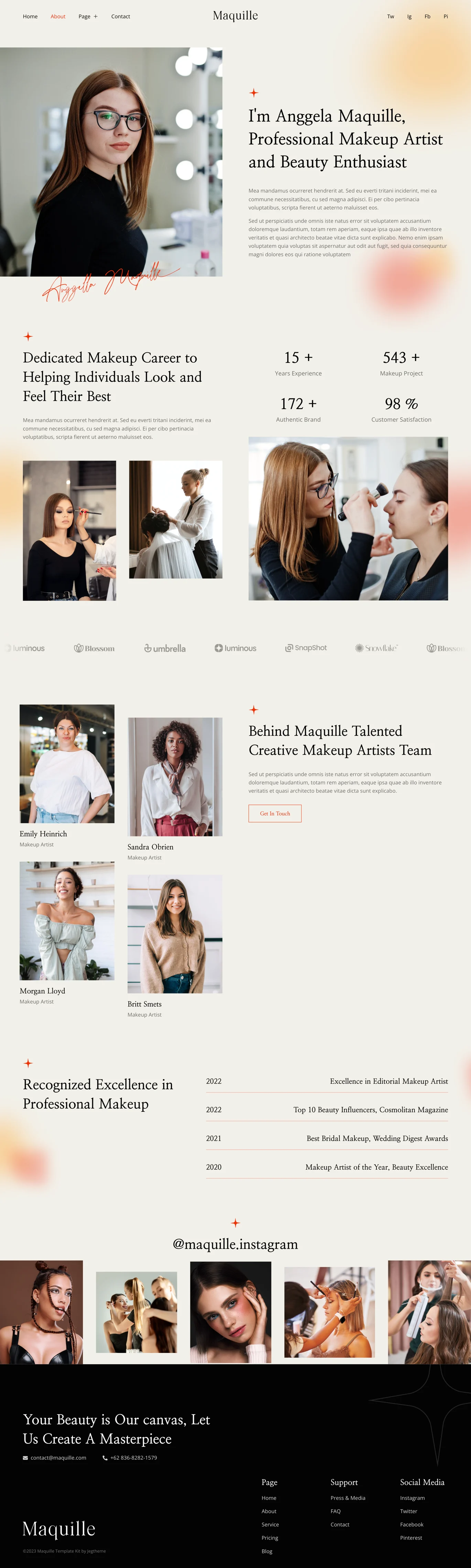 图片[2]-Maquille – 化妆师与发型师 Elementor 模板套件-光子波动网 | 专业WordPress修复服务，全球范围，快速响应