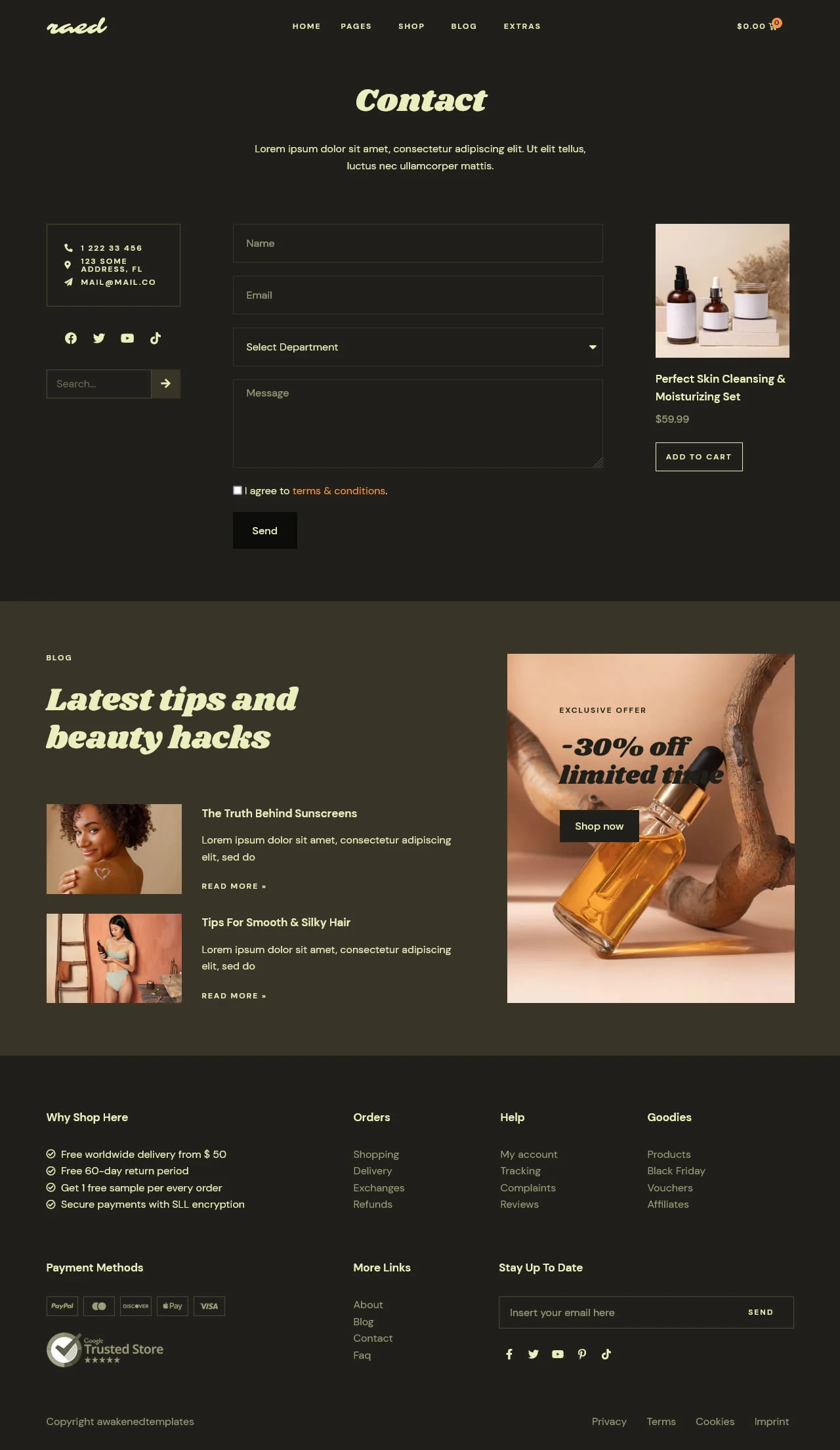 Image [2] - Raed - Organic Cosmetics & Natural Beauty Store Elementor Template Kit - Photon Flux Network | Professional WordPress Repair Service, Global Reach, Fast Response