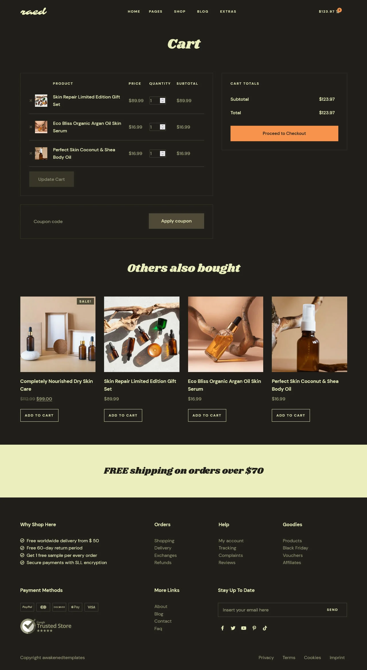 Image [1] - Raed - Organic Cosmetics & Natural Beauty Store Elementor Template Kit - Photon Flux Network | Professional WordPress Repair Service, Global Reach, Fast Response