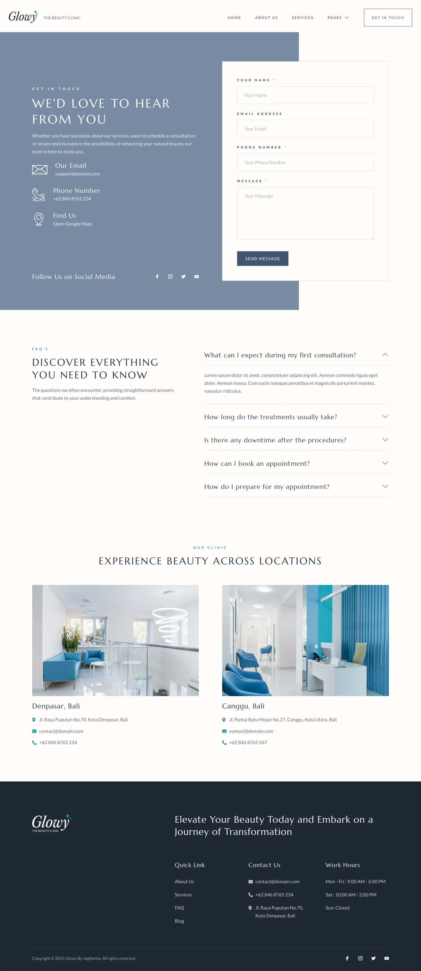 Image [2] - Glowy - Beauty Clinic & Dermatology Elementor Template Suite - Photon Flux | Service professionnel de réparation de WordPress, dans le monde entier, réponse rapide !