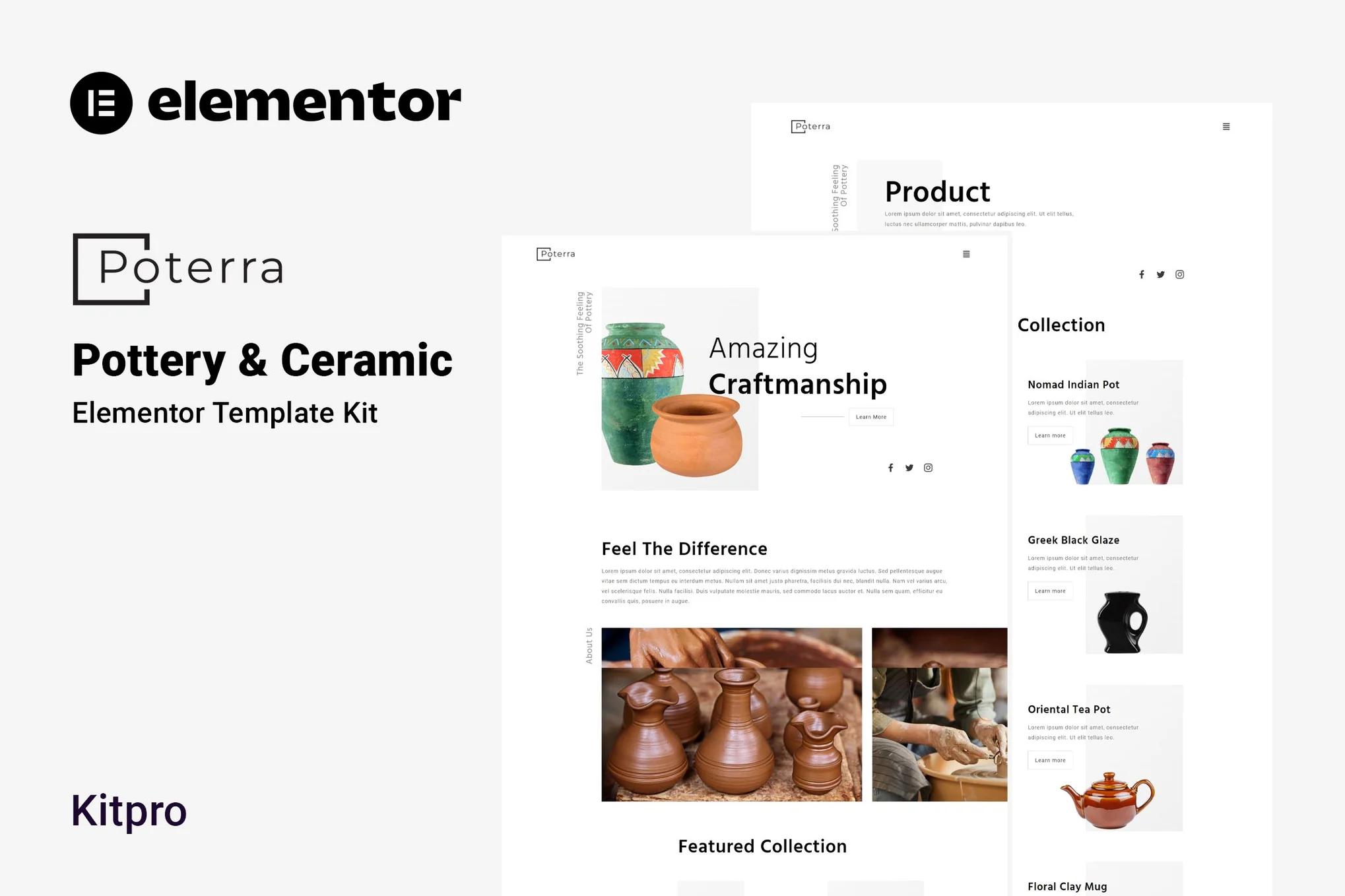 Poterra - Ceramics and Pottery Elementor Template Suite - Photon Flux | Service professionnel de réparation de WordPress, dans le monde entier, réponse rapide
