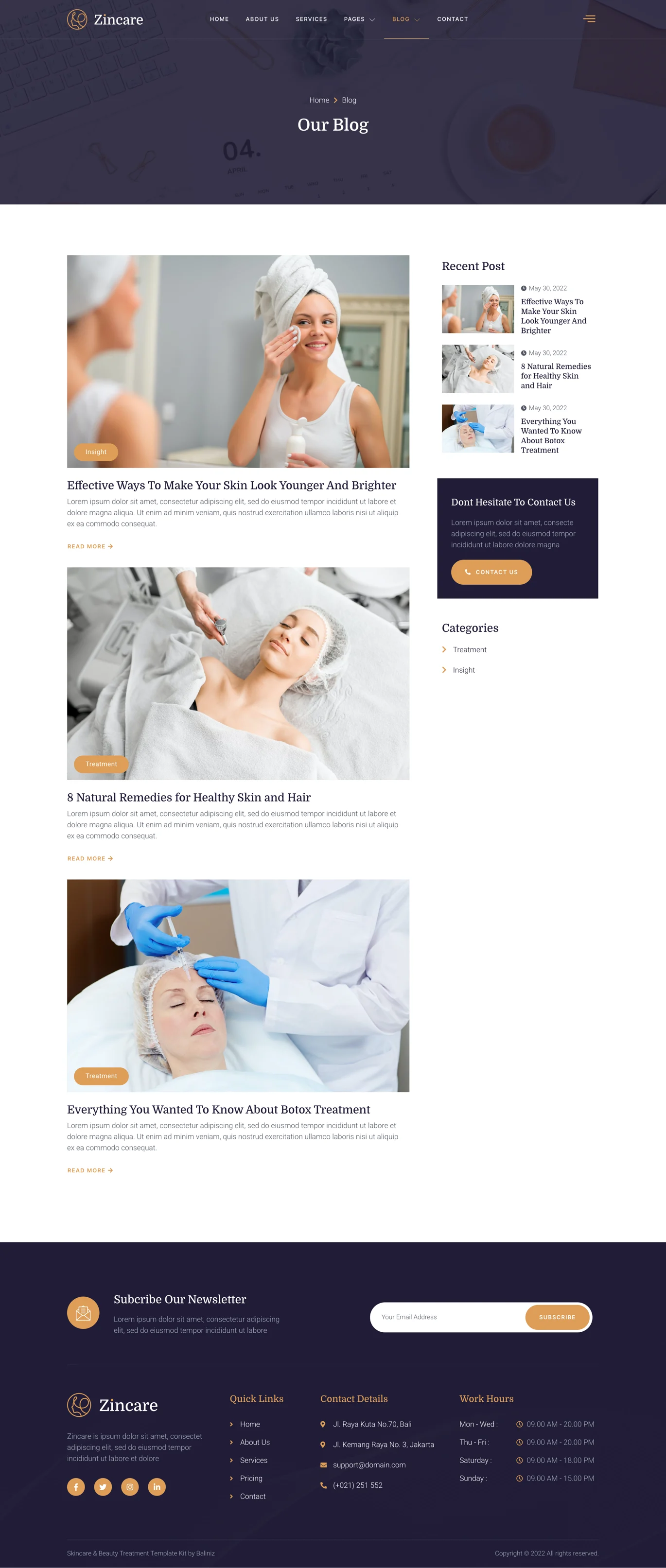Imagen [1] - Zincare - Skin Care & Dermatology Elementor Template Suite - Photon Fluctuation Network | Servicio profesional de reparaciones de WordPress, alcance global, respuesta rápida