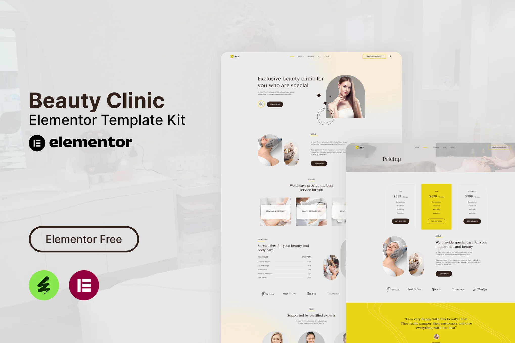 Clary - Beauty Clinic Elementor Template Suite - Photon Flux|プロのWordPress修理サービス、グローバル展開、迅速な対応