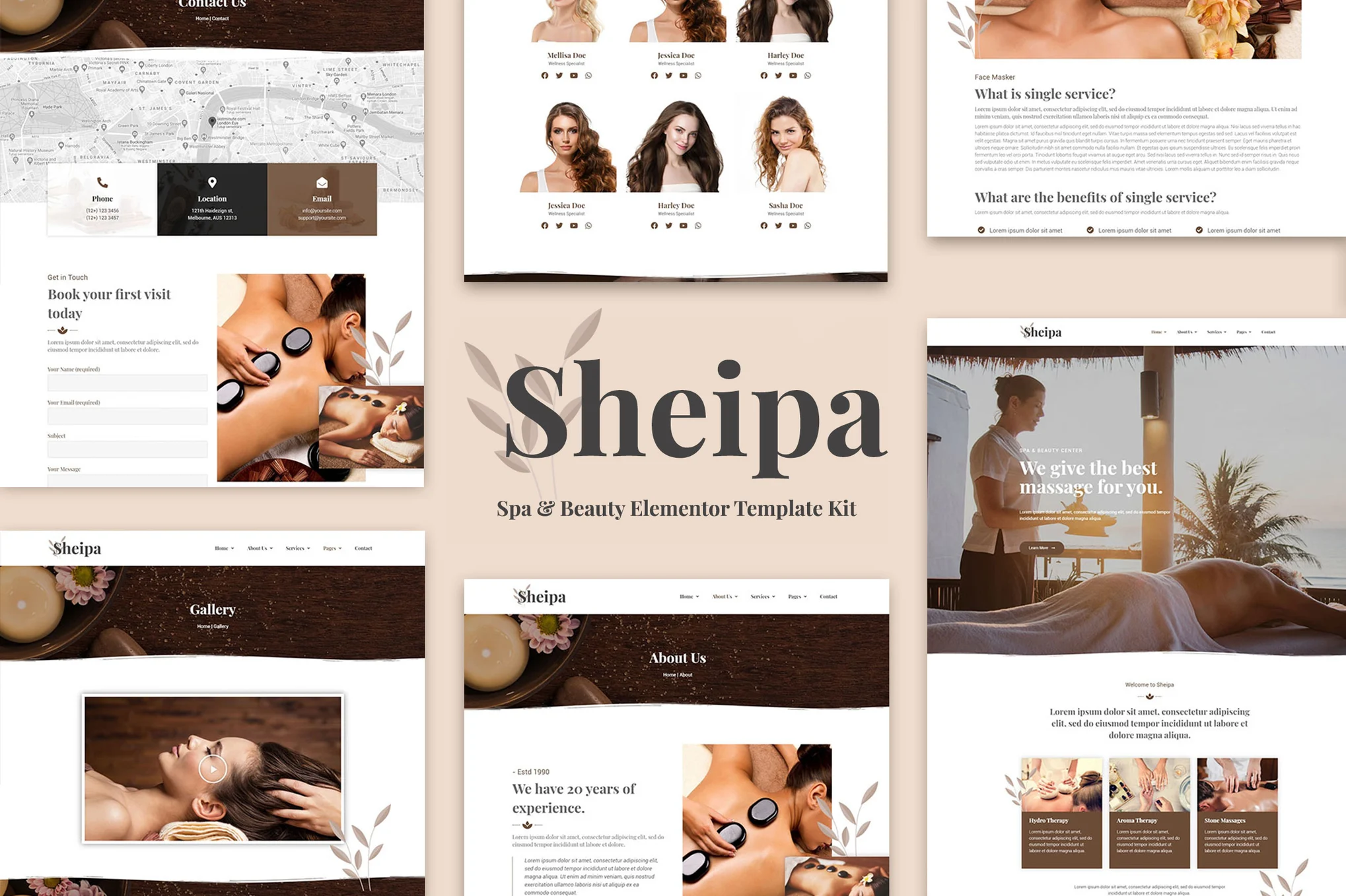 Sheipa - Spa Beauty Care Elementor Template Suite - Photon Flux | Servicio profesional de reparación de WordPress, alcance global, respuesta rápida
